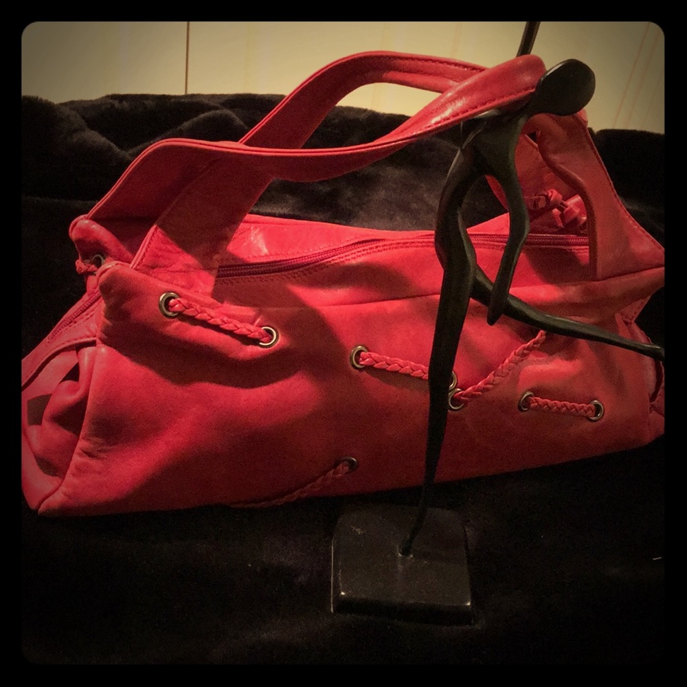 Italian made Red leather bag